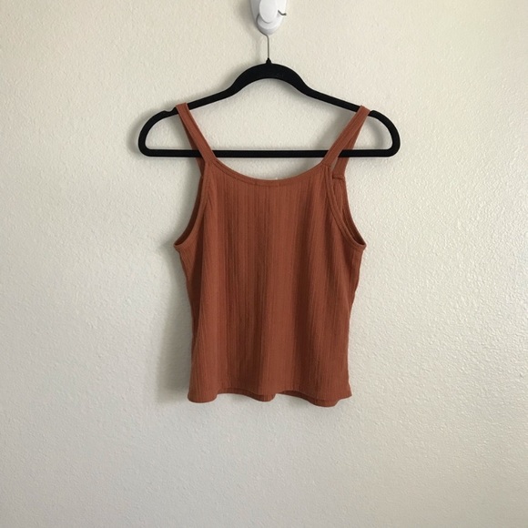 Rust button front tank top - Picture 2 of 4